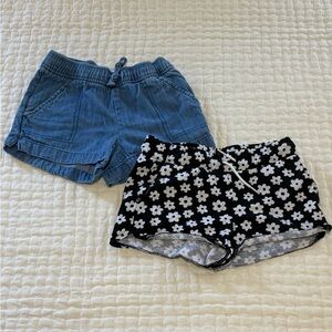 Old Navy Girls Denim and Floral Shorts Set